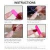 Uñas postizas con relieve de almendra, uñas postizas artificiales de