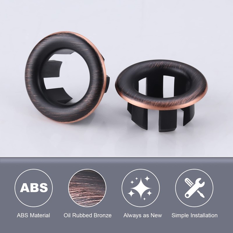 ARCORA 6 Pack Sink Overflow Ring, ARCORA Bathroom Kitchen Sink