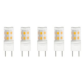 Anyray (5-LED G8 Replacement Light Bulbs 2W for 120V 20-Watt for Microwave WB36X10213 20W (Soft White 3000K)