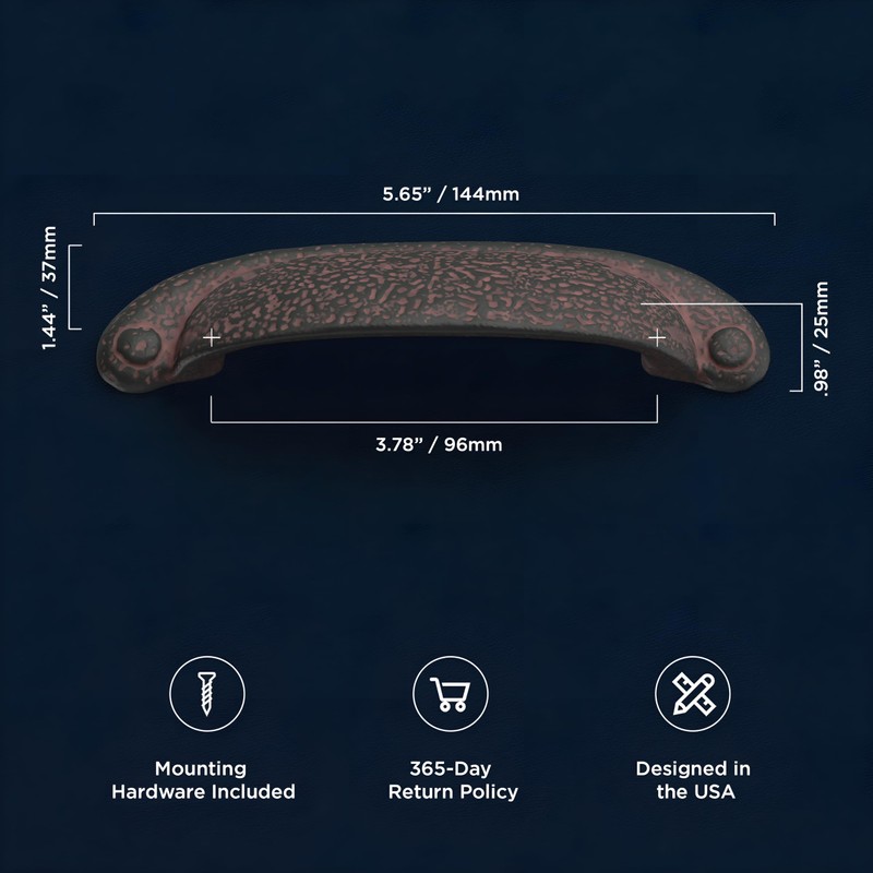 Hickory Hardware 1 Pack Solid Core Kitchen Cabinet Pull, Luxury