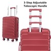 Merax 3 Piece Expandable Hardshell ABS Luggage Sets with Double