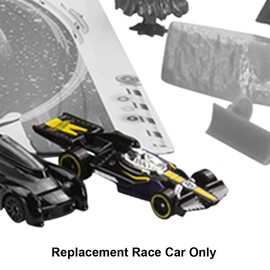 Hot Wheels Replacement Part 2021 Advent Calendar Vehicle Playset - GTD78 ~ Replacement Black and Yellow Die-Cast Race Car ~ DHN88