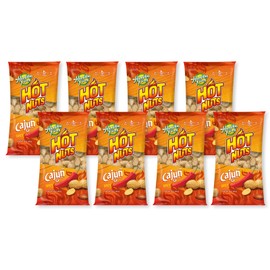 Hampton Farms - USA Grown All-Natural - Fancy Roasted In-Shell Cajun Peanuts - 10 oz. Bags - 8 Pack