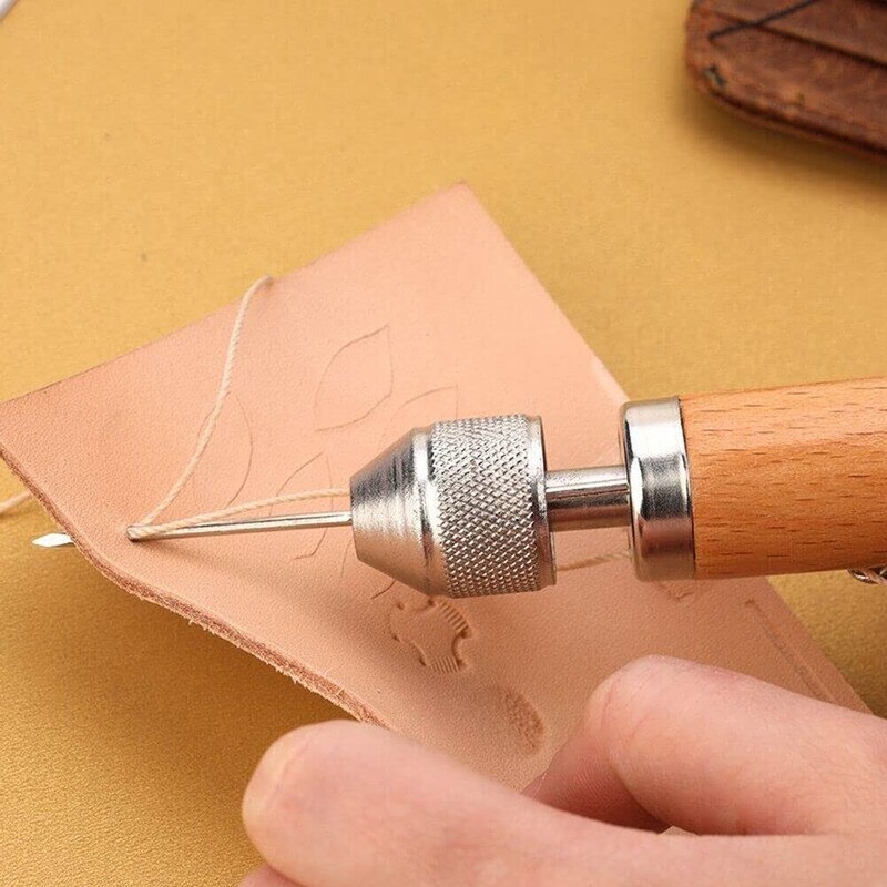 Leather Sewing Awl Thread Kit with Waxed Thread Manual Speedy