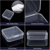 SATINIOR 12 Pack Clear Plastic Beads Storage Containers Box with