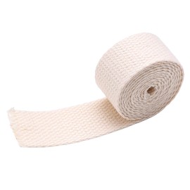 2cm Wide Beige Webbing Strap Tape, 10M Plain Weave Polyester Webbing Strap, Bias Binding Tape for DIY Craft Bag Making