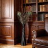 Tall Black Floor Vase 23.6″ – Glossy Twisted Resin Decorative