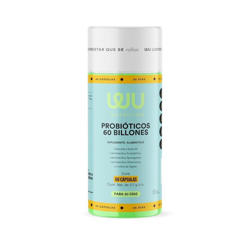 WU Nutrition Probiticos 60 Billones UFC Simbiticos con Lactobacillus e