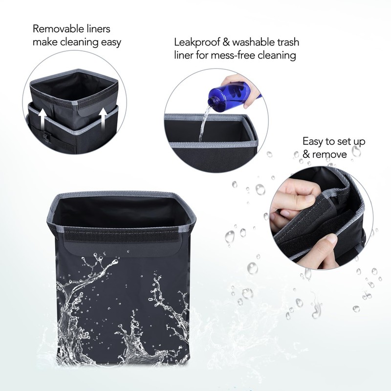 Farasla All-in-One Car Trash Can, Garbage Bag for Car with
