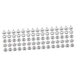Healvian 150pcs Alloy Nail Charms Decoration Crown Design Rhinestone for Nail Art Manicure Accessories for Personalization Random Style