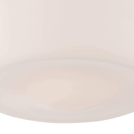 Regency Hill Floating Rustic Farmhouse Ceiling Light Semi Flush-Mount Fixture 12" Wide Brushed Nickel Opal White Glass Shade for Bedroom Kitchen Living Room Hallway Dining Bathroom House