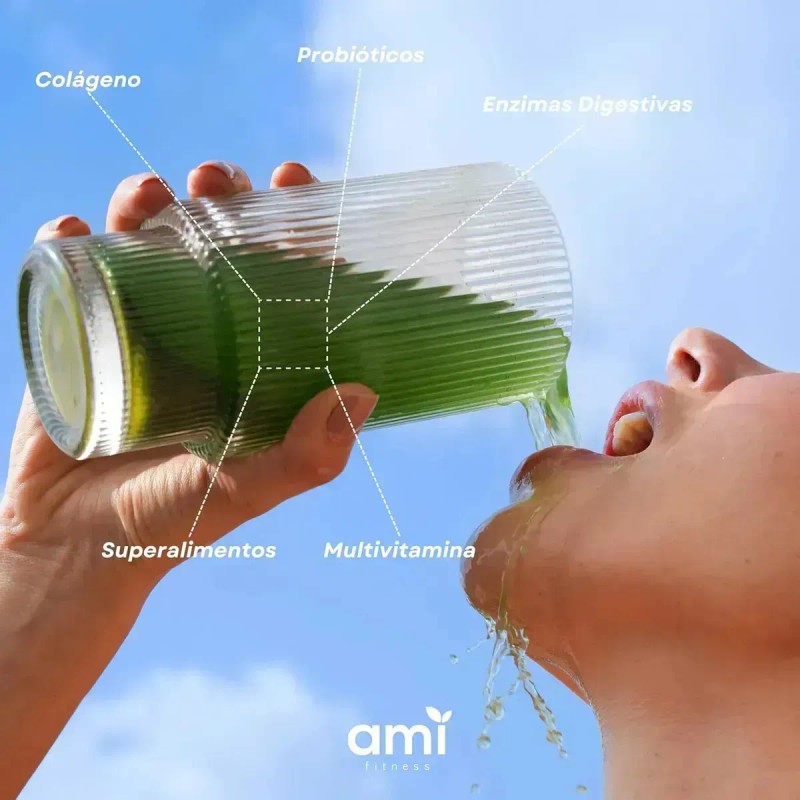 Polvo Fitness Glow Green Colágeno 240g