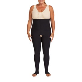 Marena LGLFW Women’s Lipedema Post-Surgical Girdle with FlexFit Comfort Ankle, 17-20 mmHg Compression, 14W-28W