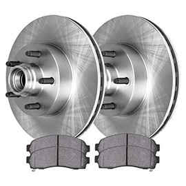 AutoShack Front Brake Kit Rotors and Ceramic Pads Pair of 2 Driver and Passenger Side Replacement for 2003-2009 Ford Ranger 2003-2004 Mazda B4000 2003-2008 B3000 2003-2010 B2300 V6 4WD RWD CBO64031833