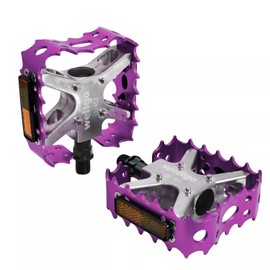 Wellgo Old School BMX MTB Bear Trap 1/2" Bicycle Pedals, Purple, WE3043