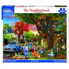 White Mountain Puzzles - The Neighborhood - 1000 Piece Jigsaw Puzzle for Adults & Kids - Fun Family Activity - 24"x30"