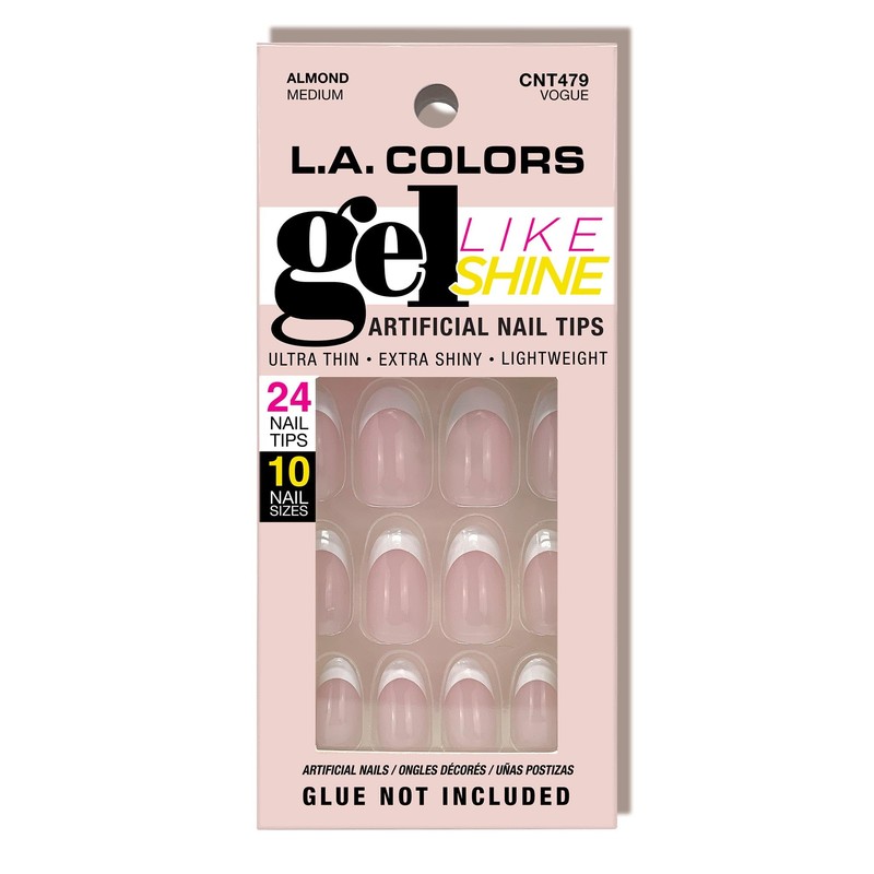 L.A. COLORS Gel Like Shine Nail Tips, Vogue CNT479