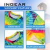 INGEAR Men's Rash Guard, UPF 50+ UV Protection Fishing Shirt