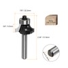 sourcing map Roundover Router Bit 1/4 Shank 3/16" Radius Carbide