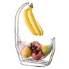 Jiallo Silver Fruit basket with Banana Hanger