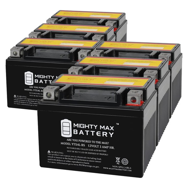 Mighty Max Battery YTX4L-BS 12V 3Ah Replacement Battery compatible with