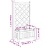 vidaXL Solid Fir Wood Planter with Trellis - Brown Flower