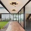 Semi Flush Mount Ceiling Light Fixture, 4 Light Industrial Ceiling