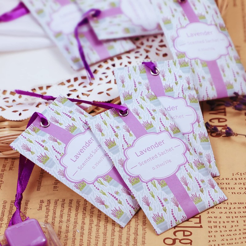 SCENTORINI Sachets for Drawers and Closets, Long-Lasting Lavender Sachets Bags,