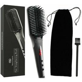Simply Straight New Hair Straightener Ion Heated Straightening Brush for Smooth Frizz-Free Hair