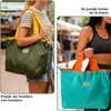 2 Piezas Bolsas de Compras Plegables,Bolsas Ecológicas Reutilizables,Bolsa Viaje Plegable