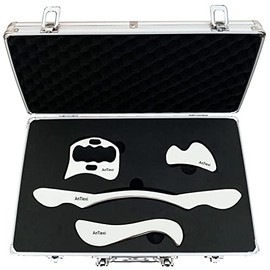 AnTiexi IASTM Tool Set (6-Piece) gua sha Stainless Steel Muscle Scraper fascial Release Tool deep Soft Tissue Massage Tool Set