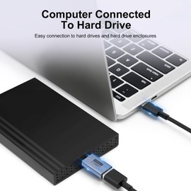 Seminer Micro B Male to USB Female Adapter(2 Pack), Micro B to USB3.0 Female Data Adapter Short Converter Adaptor for Computers, Laptops, External Hard Drives