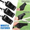 Flutesan 48 Packs Plastic Whistles with Lanyard Coaches Sports Whistle