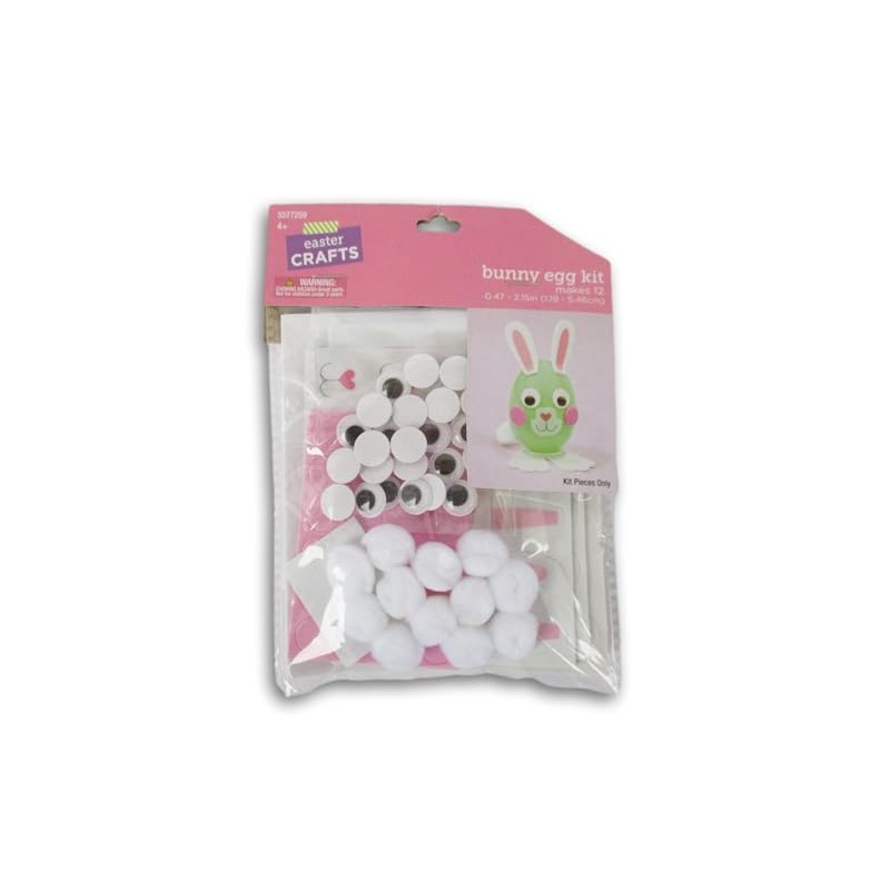 Bunny Egg Craft Kit for Easter - Makes 12