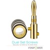 FosPower Banana Plug Connectors [Screw-in / 24k Gold Plated /