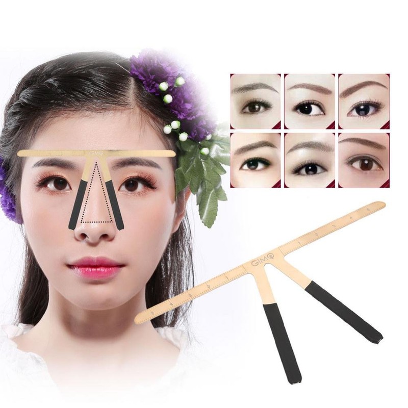 Tattoo Eyebrow Ruler Permanent Makeup Symmetrical Caliper Three-Point Positioning Grooming