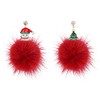 6 Pairs Pom Pom Earrings for Women Faux Fur Dangle