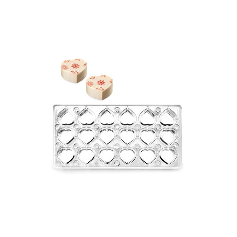Ibili 799302 Corazon Baking Mould Praline Magnetic Polycarbonate Clear 30