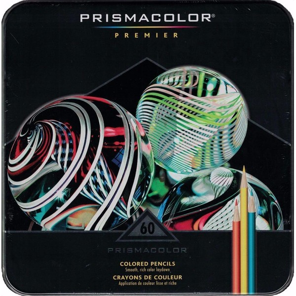 Prismacolor Premier Colored Pencils - Metal Tin Gift Set - 60 Color Set