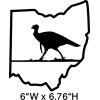 Ohio Turkey Hunting sticker decal (Choose Color) Corn Hole Game