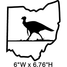 Ohio Turkey Hunting sticker decal (Choose Color) Corn Hole Game NRANWTF
