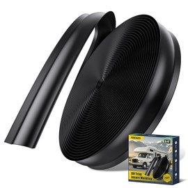 1" RV Vinyl Trim Molding,Flexible Weatherproof Strip for RV Exterior Trim Replacement,Trailers,Campers Durable RV Corner Molding & Molding Insert Strip (Black, 25FT)