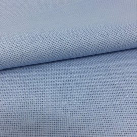 Delicatela Cross Stitch Fabric 75cm x 50cm 5.5 Stitches / cm - 14 Counts/Inch - 100% Cotton - Choice of Colours 75cm x 50cm Light Blue