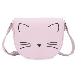 Gladdon Small Cat Shoulder Bag, Girls' Cute Handbag, Teenagers and Children Cat Bag, purple