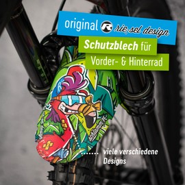 Riesel Design 1x Mudguard - Mudguard: PE - MTB Mudguard with Cable Ties / Stylish Bicycle Mudguard & Modern Mountain Bike Mudguard for Any Bike Size