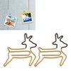 100pcs Shaped Paper Clips Deer Shape Metal Portable Office Clips