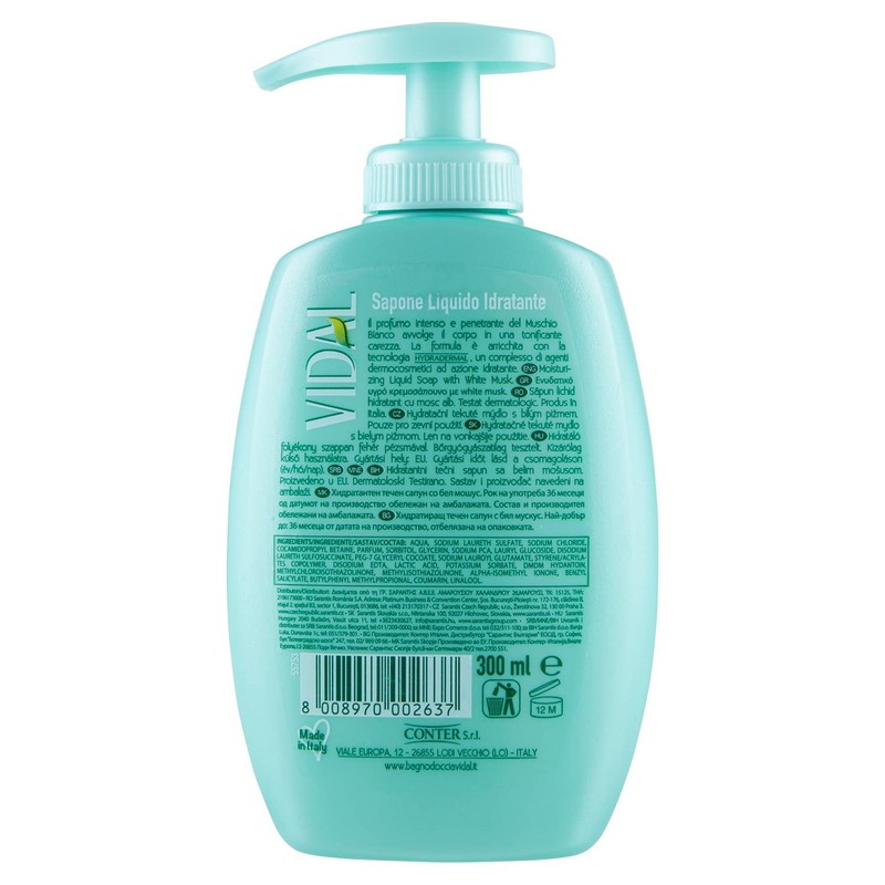 Vidal – Liquid Soap, White Musk, dermatologically tested – 300