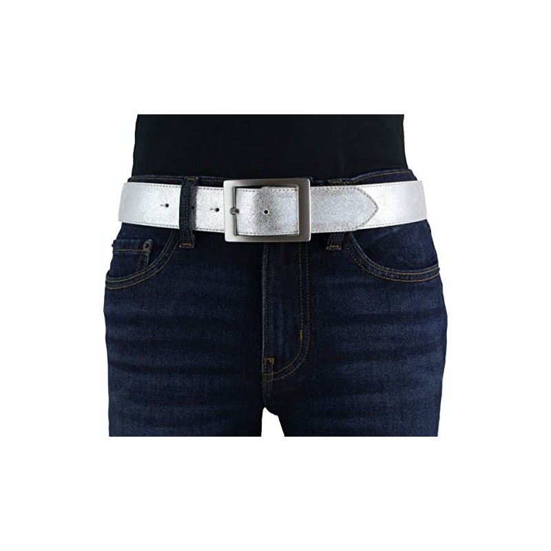 BELTINGER High-Quality Belt Metal Look with Double Buckle 4 cm