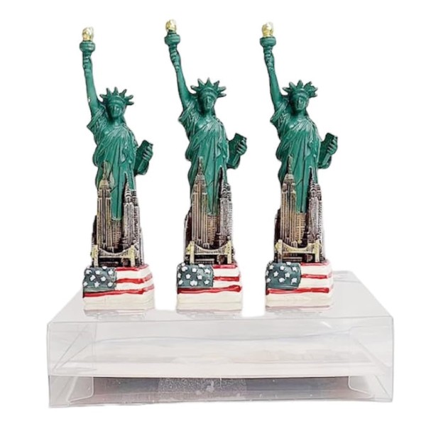 USA Ny Statue of Liberty Replica 4.5 Inches Flag Short