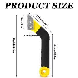 Pro Grout Scraping Rake Tool Floor Tile Grout Saw Sturdy Angled Grout Scraping Rake Tool with 5 Pcs Blades Replacement Accessories for Tile Cleaning